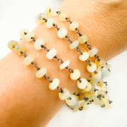 Ethiopian Opal Oxidized Wire Chain